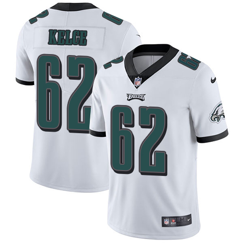 Nike Eagles #62 Jason Kelce White Youth Stitched NFL Vapor Untouchable Limited Jersey - Click Image to Close